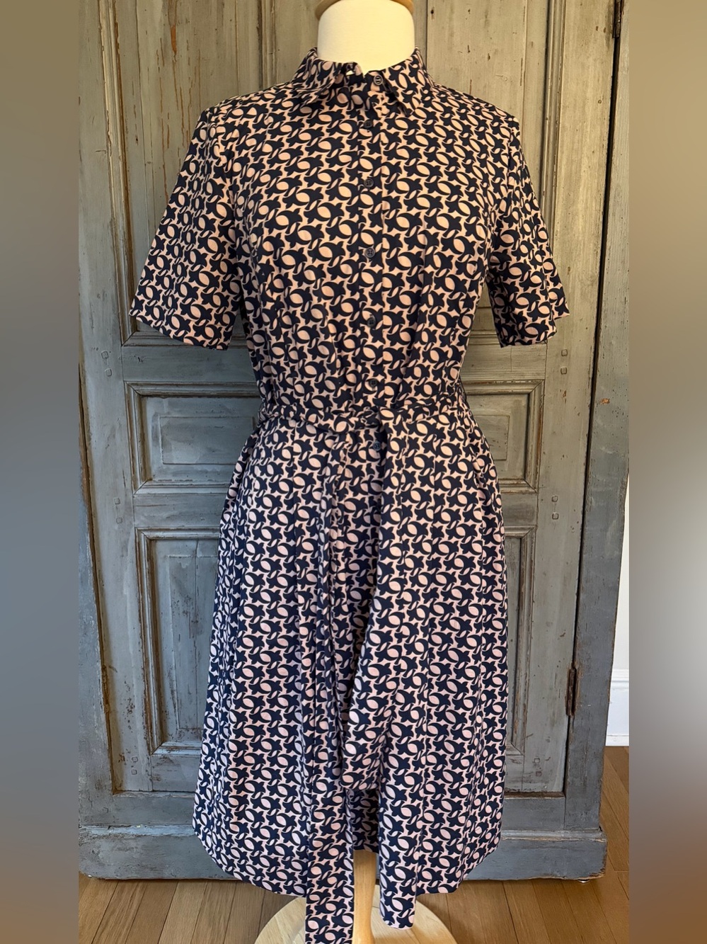 NWT Boden Isadora midi Short Sleeve Shirt Dress US12
